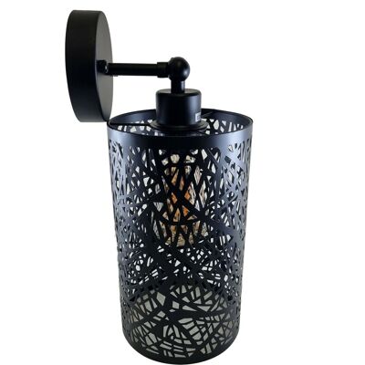 Moderne Vintage Industriel Rétro Applique Murale Noir Applique Avec Barrel Cage Lampe Luminaire UK ~ 1237 - Sans Ampoule - Modèle 6