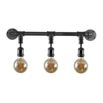 Vintage Industrial Pipe Light Rustic Wall Steampunk Metal Wall Light kits ~ 1243 - Lumière simple - Non 8