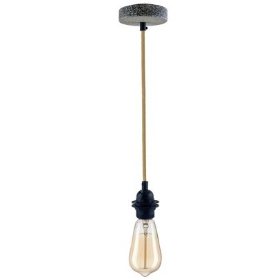 Industriel Vintage Rétro Plafond Rose Tissu Flex Suspendu Suspension Support De Lampe Luminaire Kit D'éclairage ~ 1245 - Oui