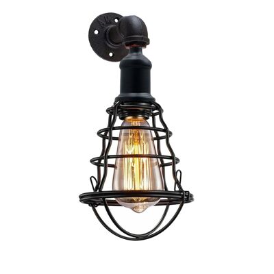 Modern Wall Sconce Lamp Industrial Rustic Metal Water Pipe Finish - Retro Wall Mount Fixture~1246 - With Bulb