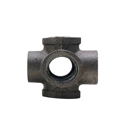 BLACK MALLEABLE IRON PIPE FITTING BSP 3/4" - JOINT CONNECTORS~1247 - 6-way connector