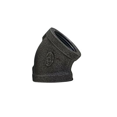 BLACK MALLEABLE IRON PIPE FITTING BSP 3/4" - JOINT CONNECTORS~1247 - 45 degree elbow