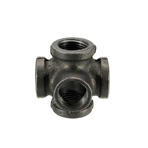 BLACK MALLEABLE IRON PIPE FITTING BSP 3/4" - JOINT CONNECTORS~1247 - 5-way connector