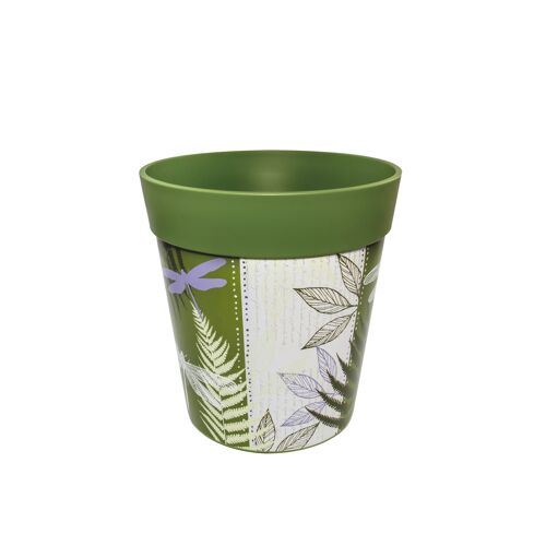 green plastic dragonflies pattern, medium 22cm indoor/outdoor pot