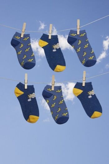 866 2pack BANANAS chaussettes baskets marine/jeans 4