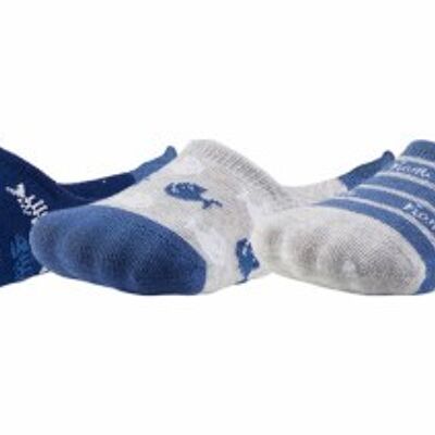 866 lot de 3 paires de chaussettes baskets FISH