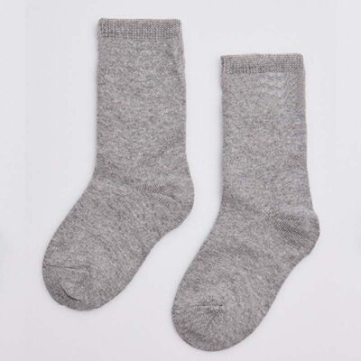 iN ControL 2er-Pack Basic-Socken – mittelgrau meliert