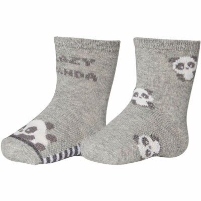 886 Confezione da 2 calzini neonato PANDA grigio