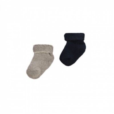 882 2pack newborn socks TERRY navy/grey