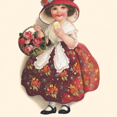 Floral dress postcard