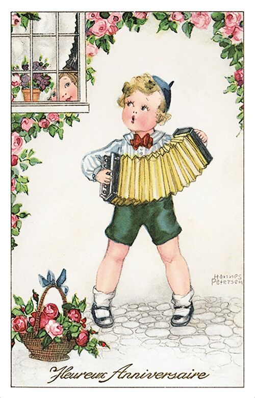 Carte postale accordéon