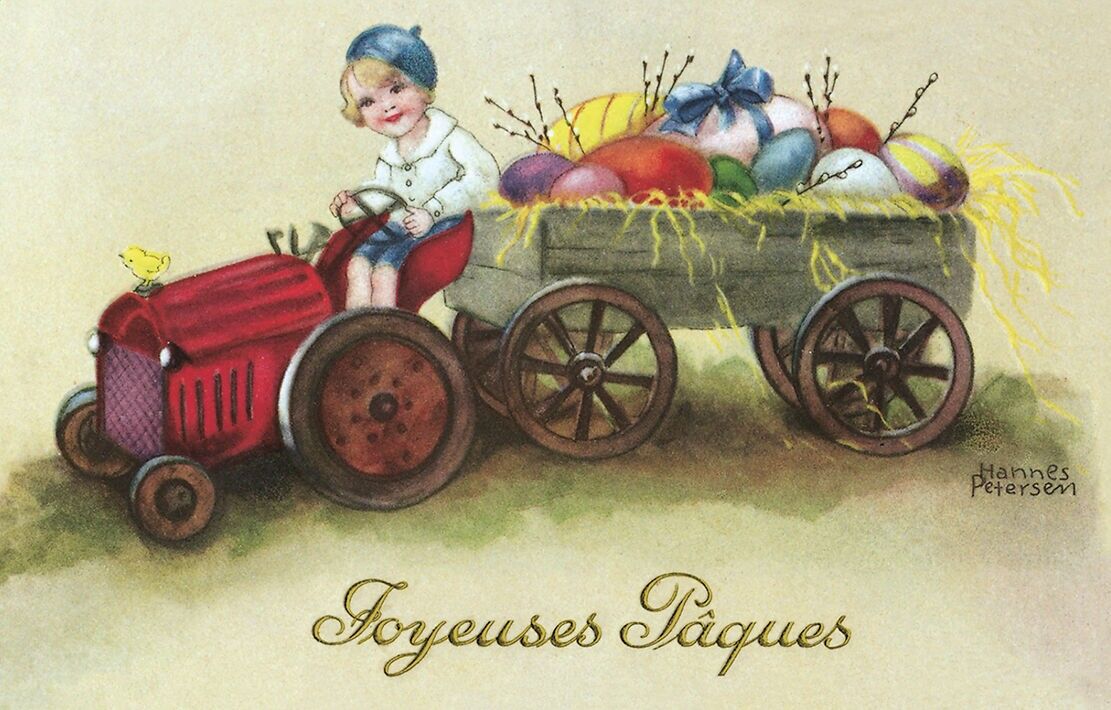 Cartolina il trattore