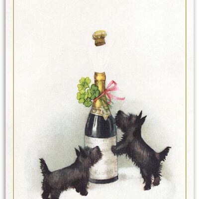 Champagner-Postkarte