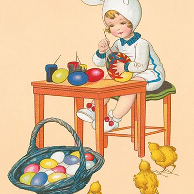 Easter eggs postcard