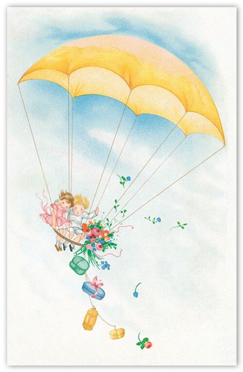Carte postale parachute