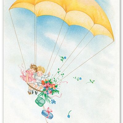 Carte postale parachute
