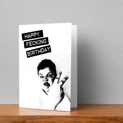 Happy Fecking Birthday [rude] | Personalised, A5 printed greeting card