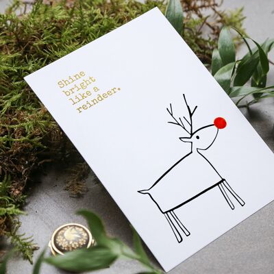 Pacchetto Cartoline di Natale 2021 | Biglietti A6 x 6 [Buon Natale] | Biglietti di auguri fatti a mano