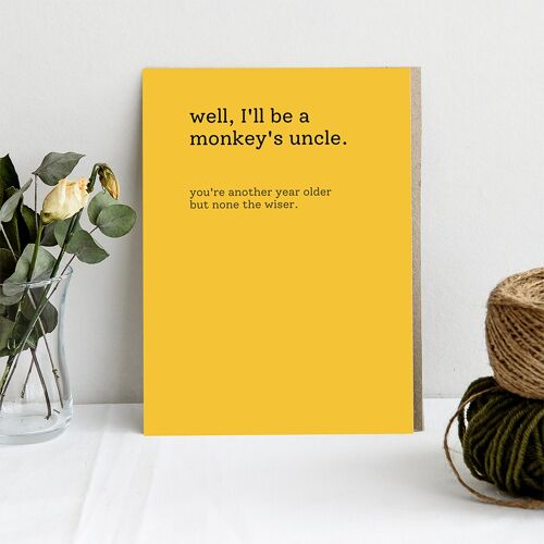None the wiser with age | A5 handmade printed greeting card