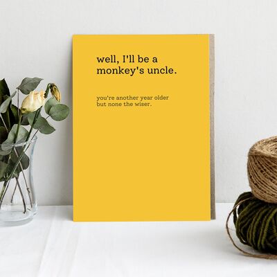 None the wiser with age | A5 handmade printed greeting card
