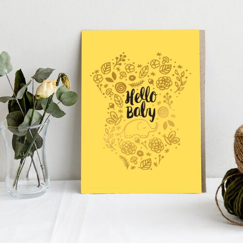 Hello Baby boy/girl | Personalised, A5 handmade greeting card