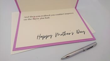 Fête des mères - Célébrez depuis combien de temps votre mère fait le travail. | Carte de voeux A5 faite à la main. 2