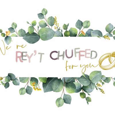 A Yorkshire Wedding - We're rey't chuffed for you | Personalised, A5 printed greeting card