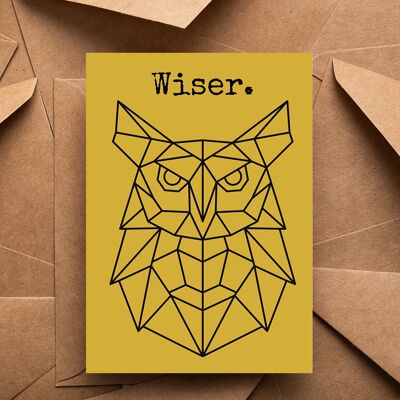 Wise Old Owl | Handmade, printed A5 greeting card