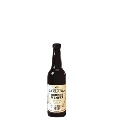 Amber craft beer aged in 33cl rum casks