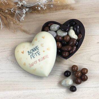 CHOCODIC - Coeur 3D tout chocolat personnalisé fête des grands-mères 2
