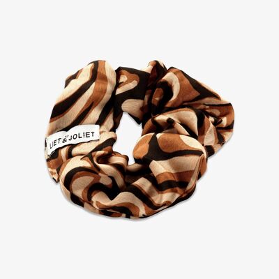 Scrunchie satin Wild bruin