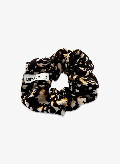 Scrunchie Ruby zwart/okergeel