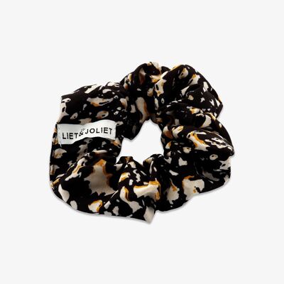 Scrunchie Ruby zwart/okergeel