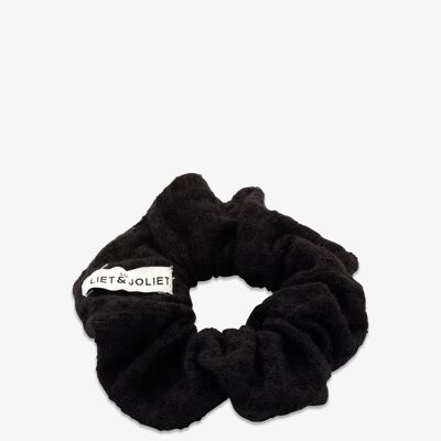 Scrunchie knitted zwart