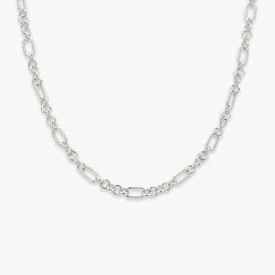 Schakel ketting Elli silver plated