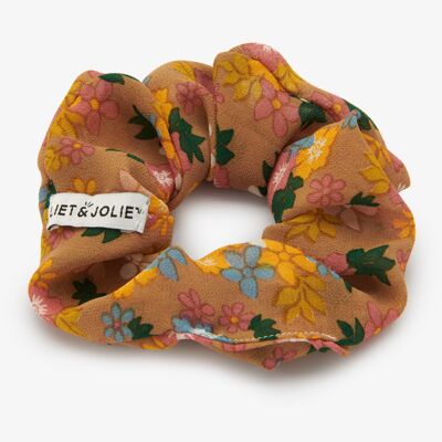 Scrunchie bloemenprint Lilou beige