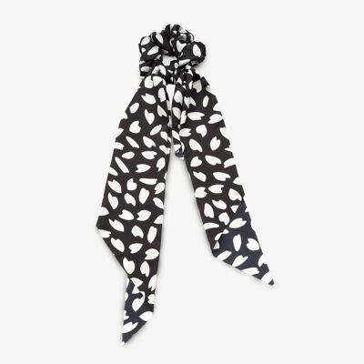 Scrunchie lint print Rosalia zwart