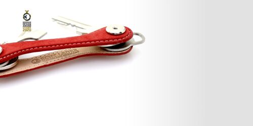 Schlüssel-Organizer Leder - Nubuk Red