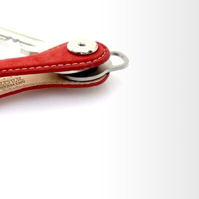 Key Organizer Leather - Nubuck Red