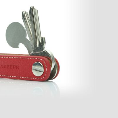 Key Organizer Leather Loop - Race Red