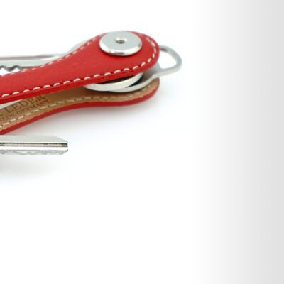 Key Organizer Leather - Race Red