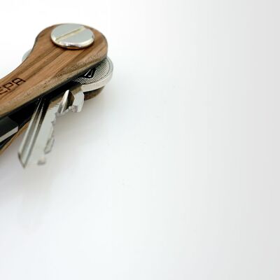 Porta chiavi in legno - Zebrano