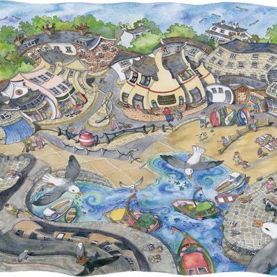 Lyme Regis  -  Wendy brown 1000 Piece Jigsaw Puzzle