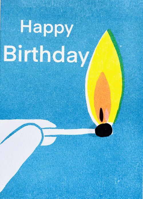 Card Happy Birthday Flame