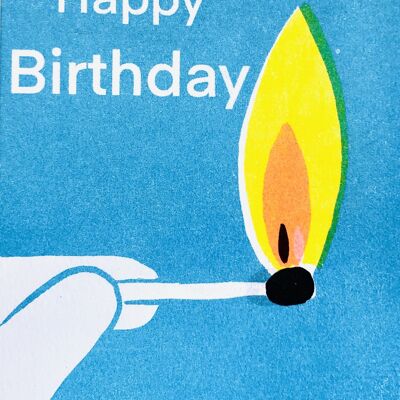 Card Happy Birthday Flame