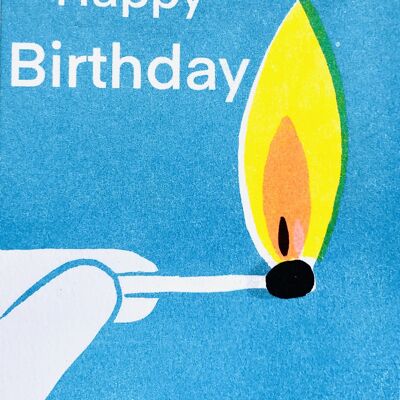 Card Happy Birthday Flame