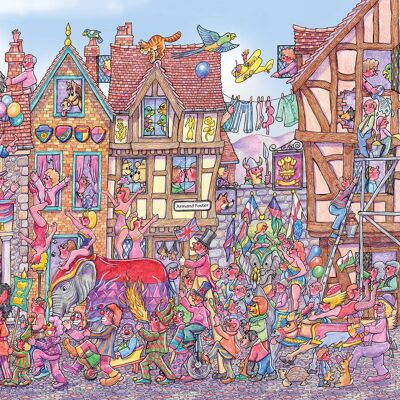 Silly Circus Parade - Armand Foster 1000 Piece Jigsaw Puzzle