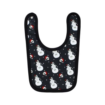 Skeleton Snowman Round Baby Bib