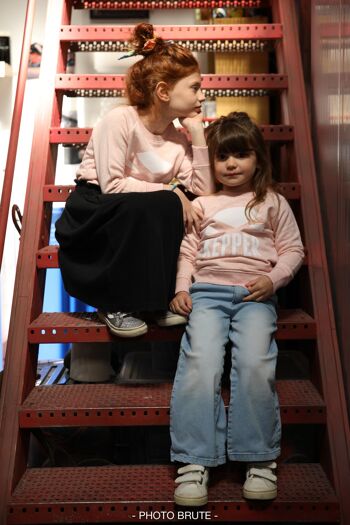 Sweat kepper enfant rose 2