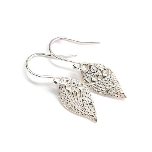 Silver Boho drop earrings